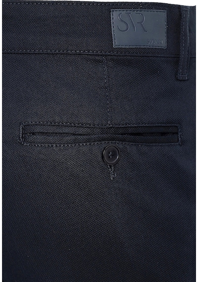 Süvari Lacivert Slim Fit Armürlü Pantolon
