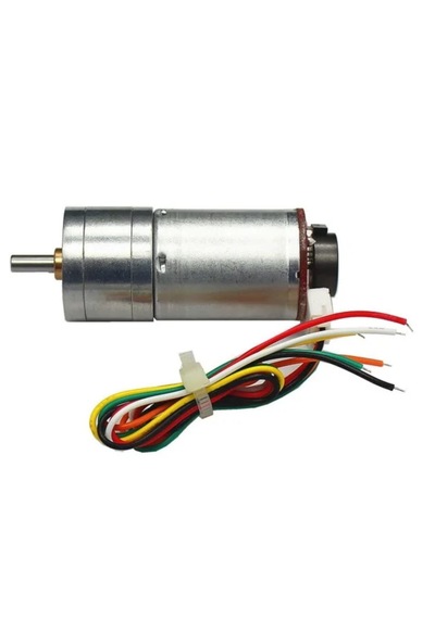Enkoderli 25mm Redüktörlü Dc Motor 12v 1000rpm