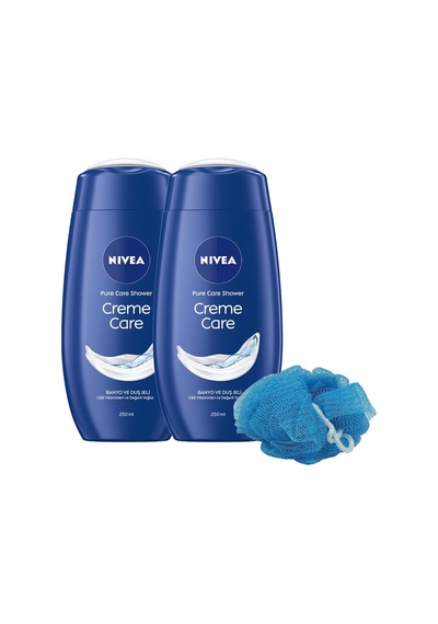Creme Care Duş Jeli 250ml Ve Banyo Lifi Hediyeli, C Vitamini, Nemlendirici, X2 Adet, Avantajlı Paket 285 ML