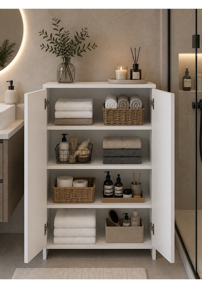 Çeltikçi Model 2 Kapaklı Çok Amaçlı Dolap Ayakkabılık Kitaplık Banyo Dolabı Mutfak Dolabı Beyaz Çeltikçi Model 2 Kapaklı Çok Amaçlı Dolap Ayakkabılık Kitaplık Banyo Dolabı Mutfak Dolabı Beyaz
