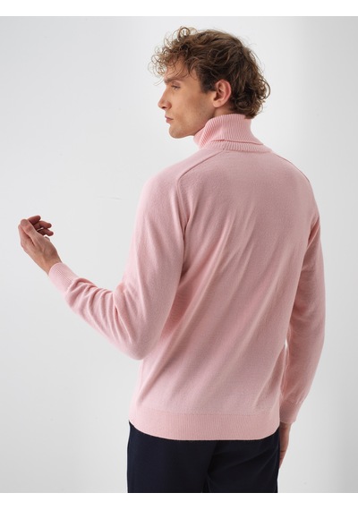 Xint Pembe Regular Fit Balıkçı Yaka Yünlü Kazak 801826