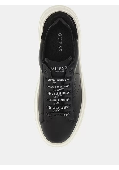 Guess Erkek Elba Logolu Bağcıklı Sneaker Siyah