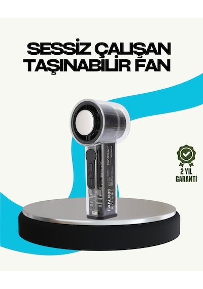 Sessiz - 934 - Çalışan Tnabilir Fan Usb Şarjlı Ve - Muratech - Kompakt Tasarım