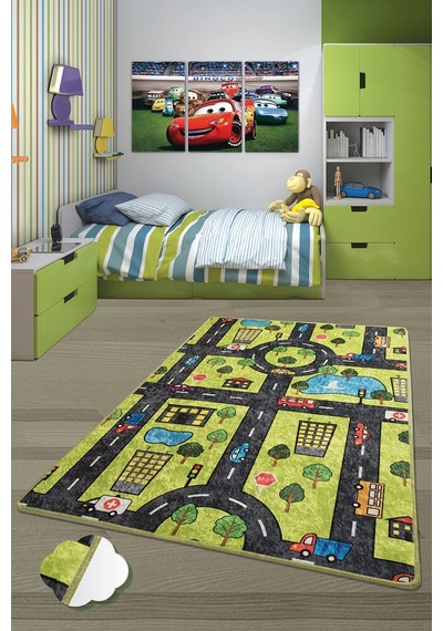 Green Cıty 100X160 Çocuk Ve Bebek Halısı (344251359)