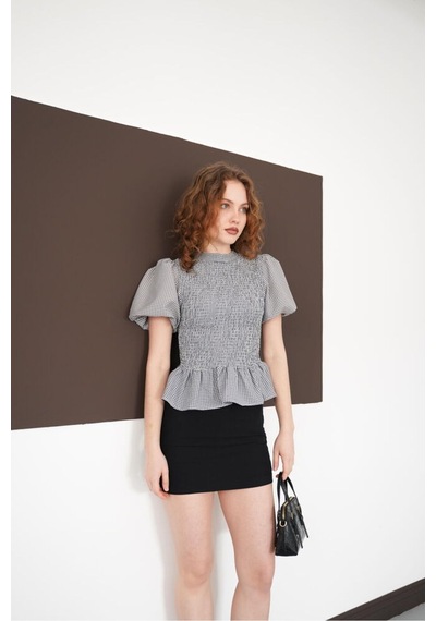 Verymoda Gipeli Bisiklet Yaka T Bluz D2999 Siyah