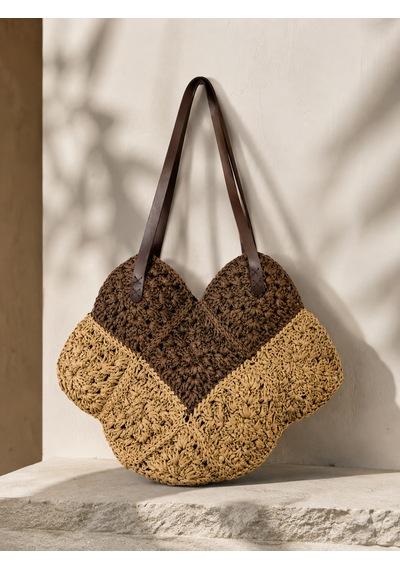 Cloverbagss Zara Model Çanta Acı Kahverengi - Bej