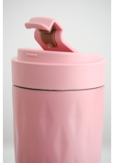 Png-1167 500ml Flip Kapak Desenli Çelik Mug 6 Saat Sıcak 12 Saat Soğuk Sızdırmaz & Bpa Free Pembe