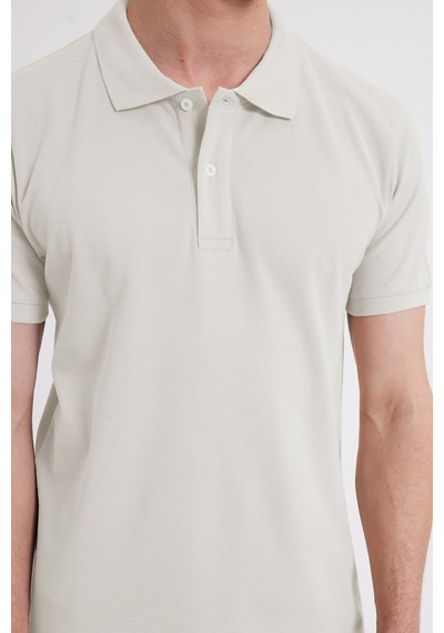 Tudors Erkek Slim Fit Dar Kesim %100 Pamuk Kısa Kollu Polo Yaka Yeşil Tişört-50261