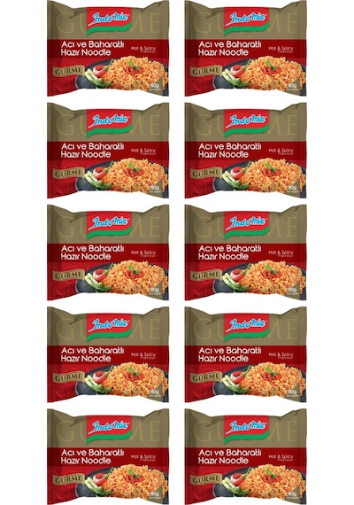 Indomie Noodle Gurme Acı Ve Baharatlı 10 x 80 G