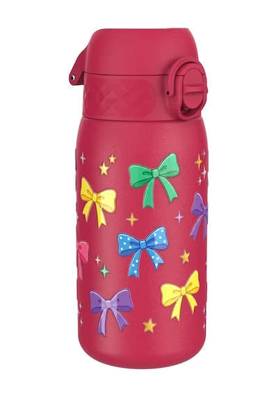 Ion8 - Paslanmaz Çelik Çocuk Suluk - Fiyonklar - 400 Ml - Sızdırmaz Çok Renkli