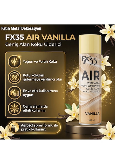 Air Vanilla - Vanilya Kokulu Geniş Alan Koku Giderici Sprey Ev Ofis Ortam Kokusu