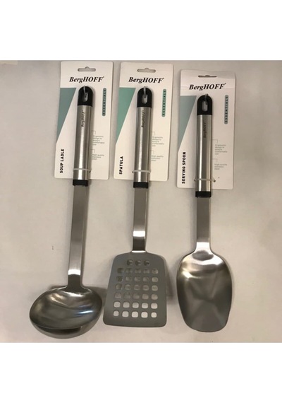 Mutfak Servis Seti Kepçe Kaşık Spatula 3 Parça