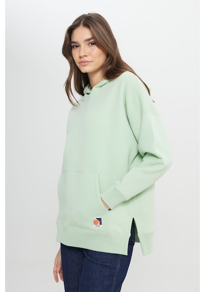 Loose Fit Rahat Kesim Kapüşonlu İçi Polarlı Gri Sweatshirt W242706032 Açık Gri