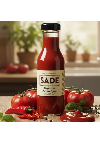 Sade Organik Ketçap Acı 280 Gr