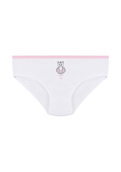 Koza İç Giyim Kız Çocuk 3'lü Penguen Desenli Slip 1050 Beyaz