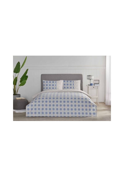 Tartan Tissue Tek Kişilik Pike Takımı Desenli