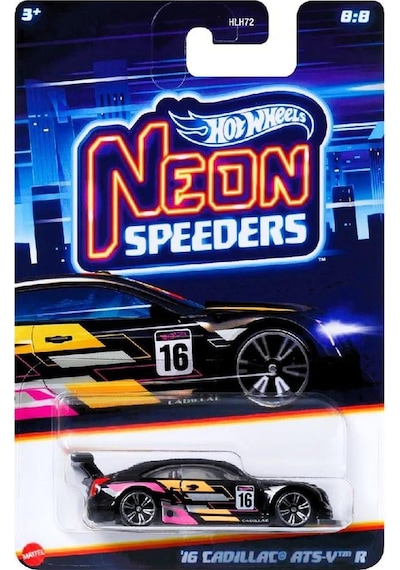 Hot Wheels Neon Yarışçılar Hlh72 - 16 Cadıllac Ats-v R Hrw82
