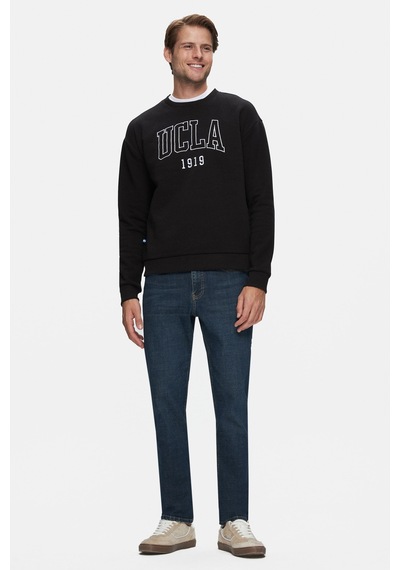 Ucla Murray Mavi Denim Nakışlı Standard Fit Erkek Pantolon Mavi