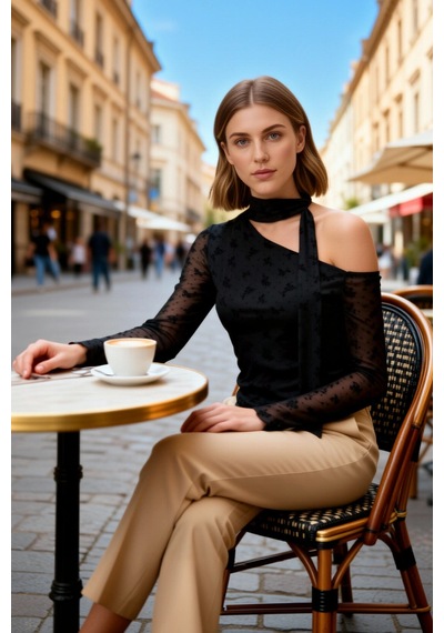 Benerly Kadın Bluz Asimetrik Yaka Uzun Kol Fitted Kalıp Tül Örme Çiçek De siyah Benerly Kadın Bluz Asimetrik Yaka Uzun Kol Fitted Kalıp Tül Örme Çiçek De siyah