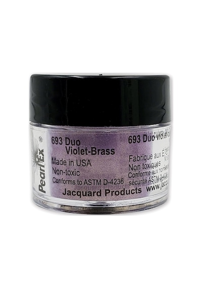 Pearl Ex Pigment Tozu, 3 G, İkili, Mor/pirinç, Epoksi Reçine İçin Gevşek Mika Tozu, Sulu Boya, Kaligrafi Mürekkebi Genel