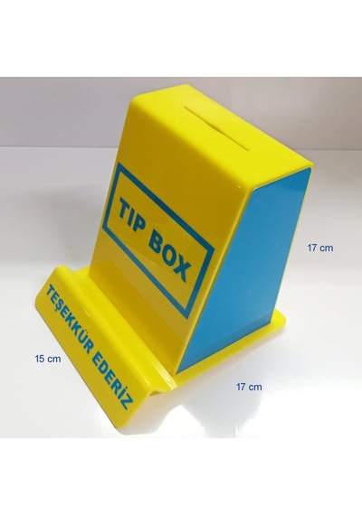 Sarı-mavi Tip Box Bahşiş Kutusu