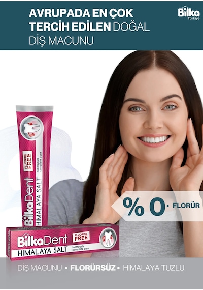BilkaDent Florürsüz Himalaya Tuzu Diş Macunu 75 ML