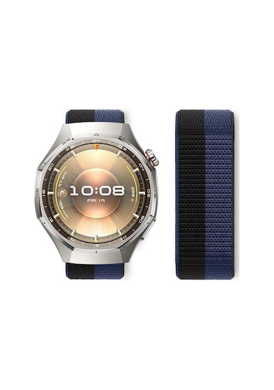 Huawei Watch Gt6 Pro 46mm İle Uyumlu Ayarlanabilir Cırt Cırtlı Yumuşak Spor Kumaş Örgü Kordon