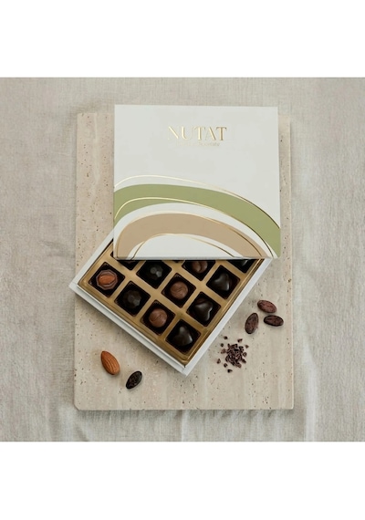 Nutat 185 Gr 16'lı Spesiyal Hediye Çikolata Kutusu/yeşil Pastel
