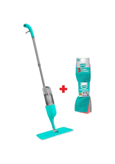Smarter Shiny Sprey Mop + Mikrofiber Temizlik Bezi 3'lü
