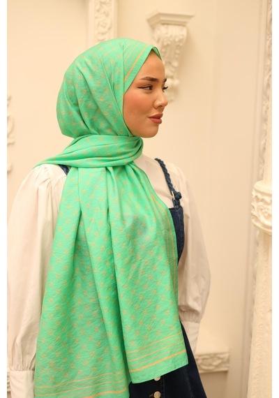 Silk Home Olinda Şal - 49005 - 16 Yeşil Portakal - Yeşil