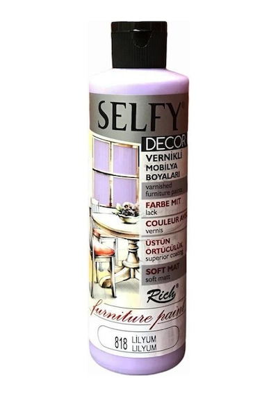 Rich Selfy Decor Kendinden Vernikli Mobilya Boyası 240 Cc Lilyum