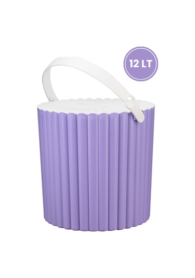 Flora 2'Li Un Ve Bakliyat Kabı Trendy Çok Amaçlı Saklama Kovası Lila