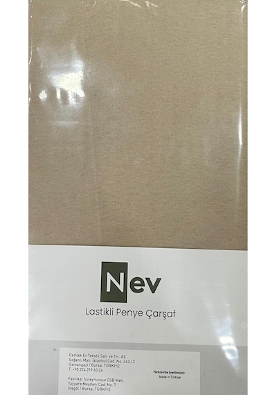 Özdilek Nev Marka Lastikli Fitted Penye Çarşaf 100x200 + 30 Cm Yükseklik 30 Cm Bej Çok Renkli