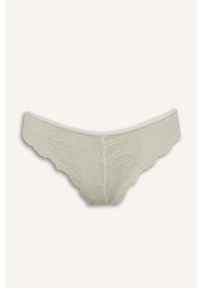 DeFacto Dantel Brazilian Külot-Fall in Love T3197AZ25SPWT46 Beyaz
