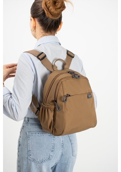 Baginn Kadın Sırt Çantası Ultra Hafif Paraşüt Kumaş Su İtici Kumaş Günlük Sırt Çantası Ölçüsü 30 24 Cm Kahverengi
