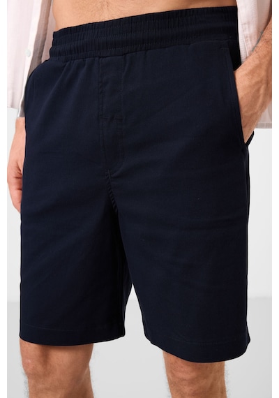 Tommylife Lacivert Standart Fit Dokuma Hafif Esnek Chino Erkek Şort - 81289 Lacivert