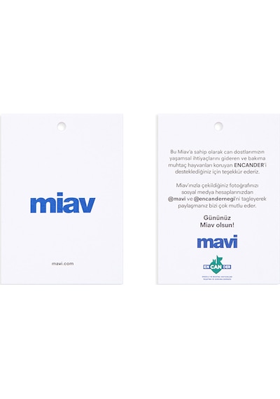 Mavi - Yılbaşı Temalı Miav Bere 1913311-620 Beyaz