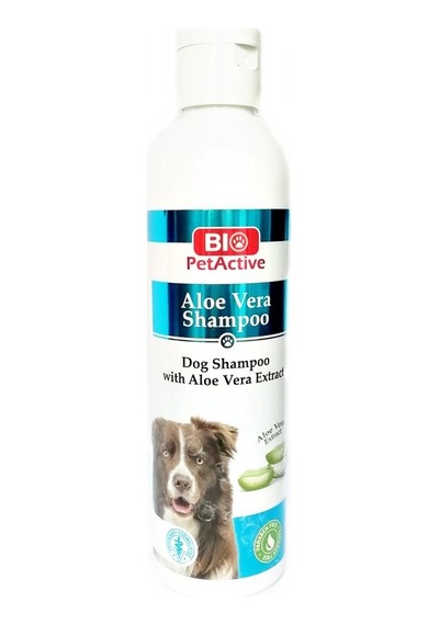 Bio Petactive Parlak Tüyler için Aloe Vera Özlü Köpek Şampuanı 250 ML