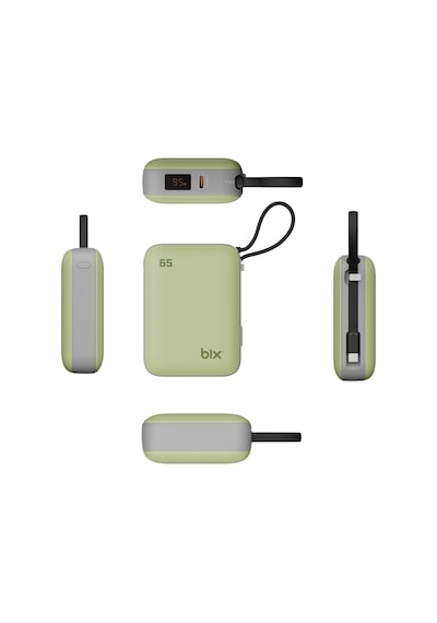 Bix Pb120 20000mah 65w Type-c Pd Kompakt Tasarımlı Dijital Göstergeli Powerbank Taşınabilir Hızlı Şarj Cihazı Yeşil