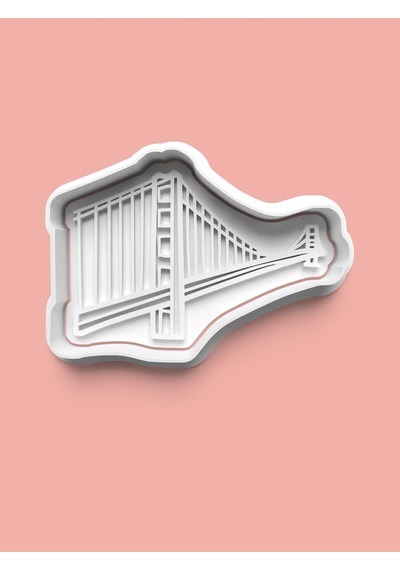 Golden Gate Köprüsü Kurabiye Kalıbı Ve Şeker Hamuru Kalıbı