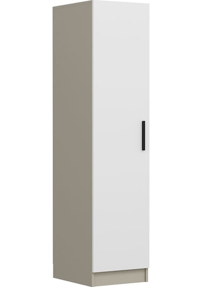 Minar Kale 1 Kapaklı Dolap 190cm - Kumtaşı/beyaz - Raflı Çok Renkli