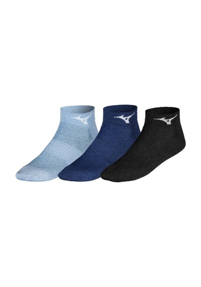 Mizuno Training Mid 3p Unisex Çorap Siyah / Lacivert / Mavi Çok Renkli