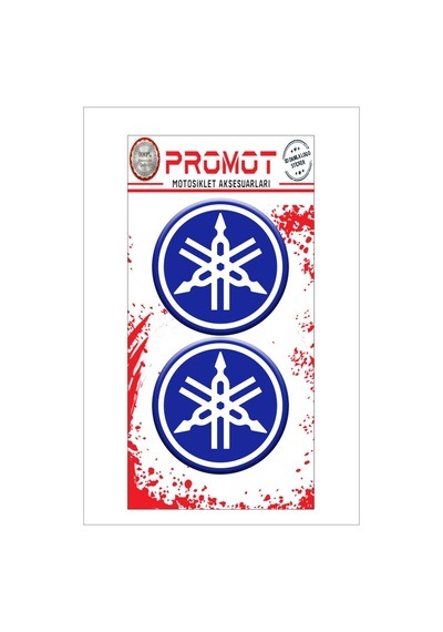 Damla Logo Sticker Yamaha Logo Kabartmalı 5x5cm 02 Nötr