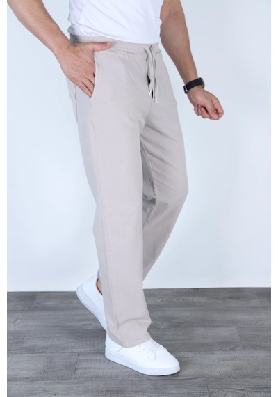 Myrab Denim Baggy Keten Pantolon Jogger Çağla Yeşili Taş