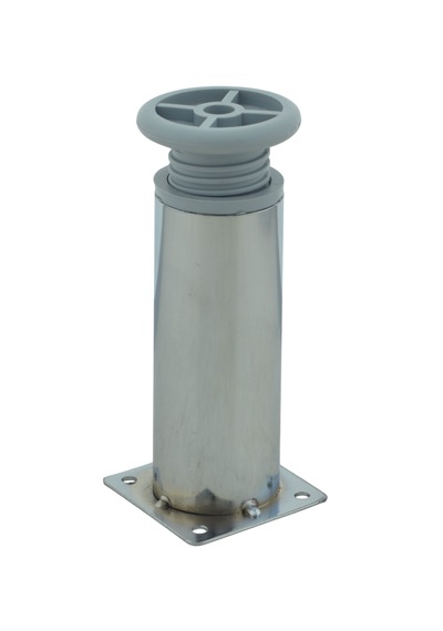 Ludıa Metal Ayarlanabilir 4 Adet Mobilya Ayağı Metal Tablalı 12cm Gri