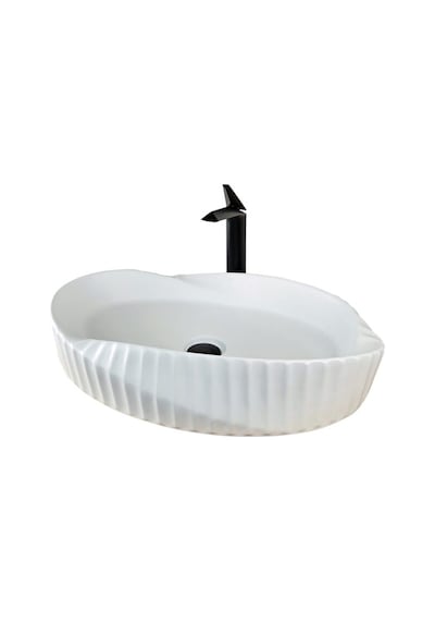 Nexa 60 Cm Mat Beyaz Çanak Lavabo Renkli