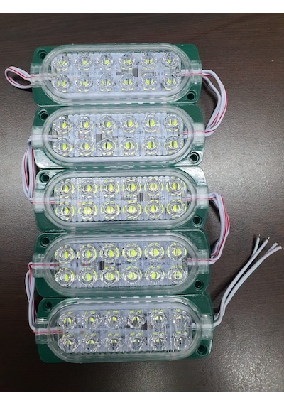 12 Volt 12 Ledli 2.4 Watt Animasyonlu Çakar Modül Yeşil