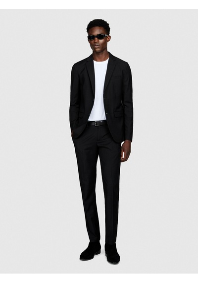 Sisley Poliviskoz Slim Fit Ceket Erkek Siyah Ceket - 323a2kı352y89
