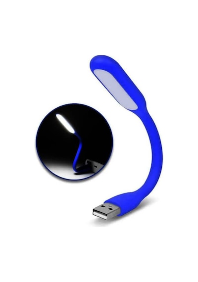 Koodmax Taşınabilir Usb Led Lamba Işık Laptop Kitap Okuma Klavye Aydınlatma - 17cm - Lacivert