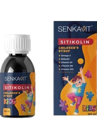 Senkavıt Kıds Sıtıkolın + Omega 3 + Vıtamın B1 +b6 + B12 Iceren 100 Ml Surup